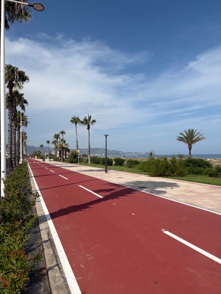 Carril bici del paseo marítimo